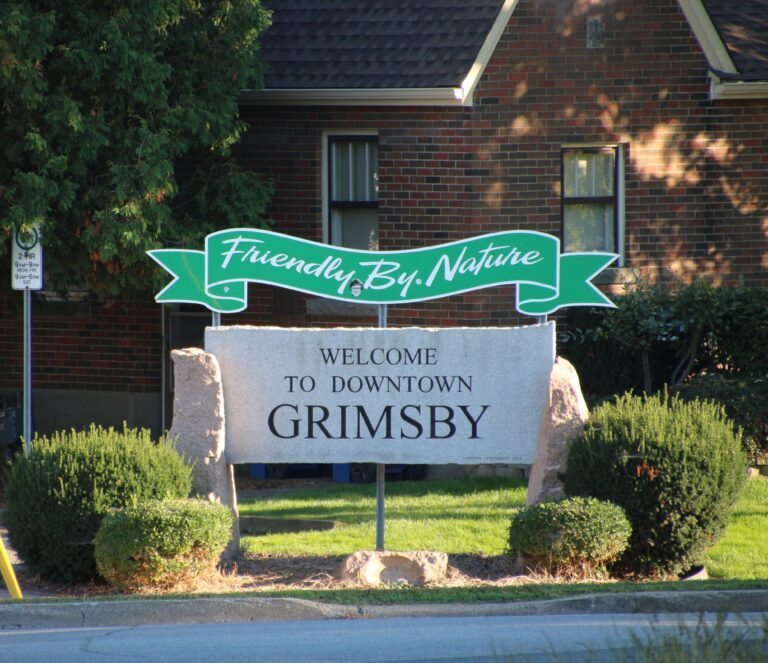 Welcome to downtown Grimsby sign (Courtesy of Wikipedia)