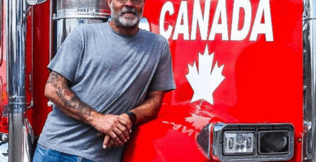 Chris Barber and his truck, “Big Red” (Courtesy of Chris Barber)