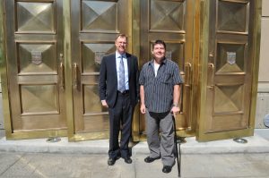 John Carpay and Darcy Allen at at Calgary courthouse July 2012