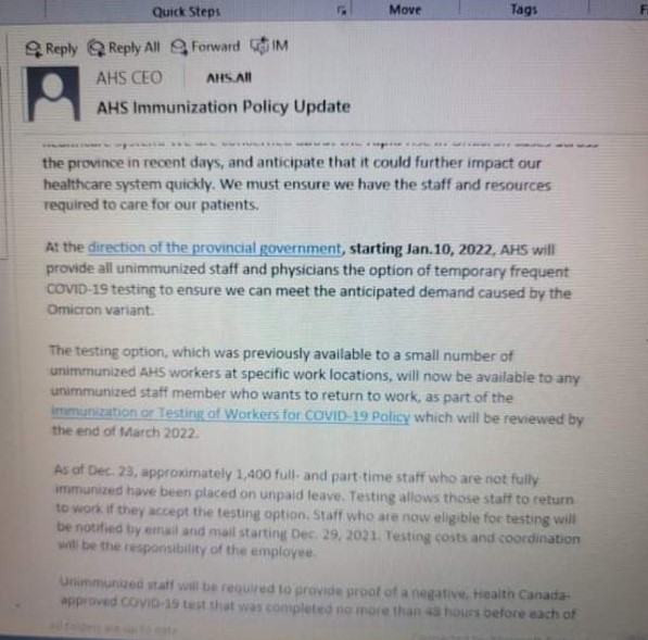 AHS backs down for third time recalls all workers on unpaid leave