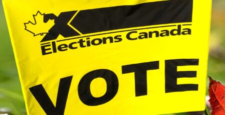 Federal Election Voting Sign