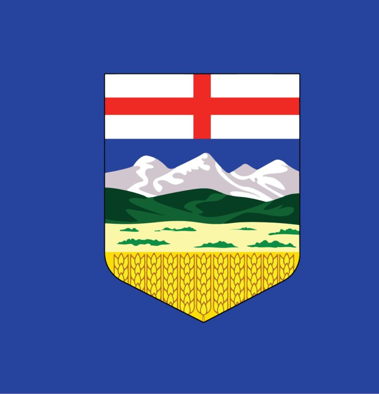 The official flag of the Canadian Province of Alberta (Courtesy of Miubewa)