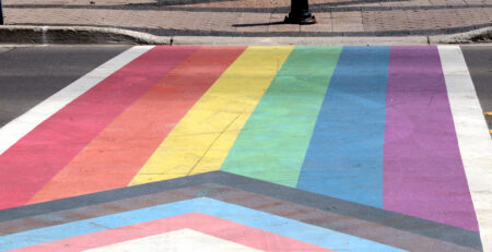 Rainbow crosswalk (Courtesy of Acrylic based)