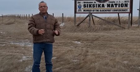 Journalist Cory Morgan adjacent to a public highway (Courtesy of Cory Morgan)