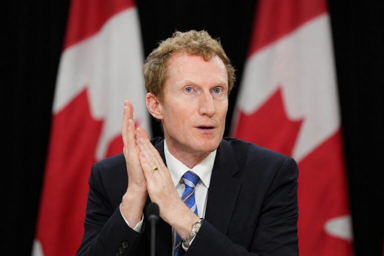 Canadian Identity and Culture Minister Marc Miller during a June 10 press conference on Bill C-34 (Photo credit: THE CANADIAN PRESS/Adrian Wyld)