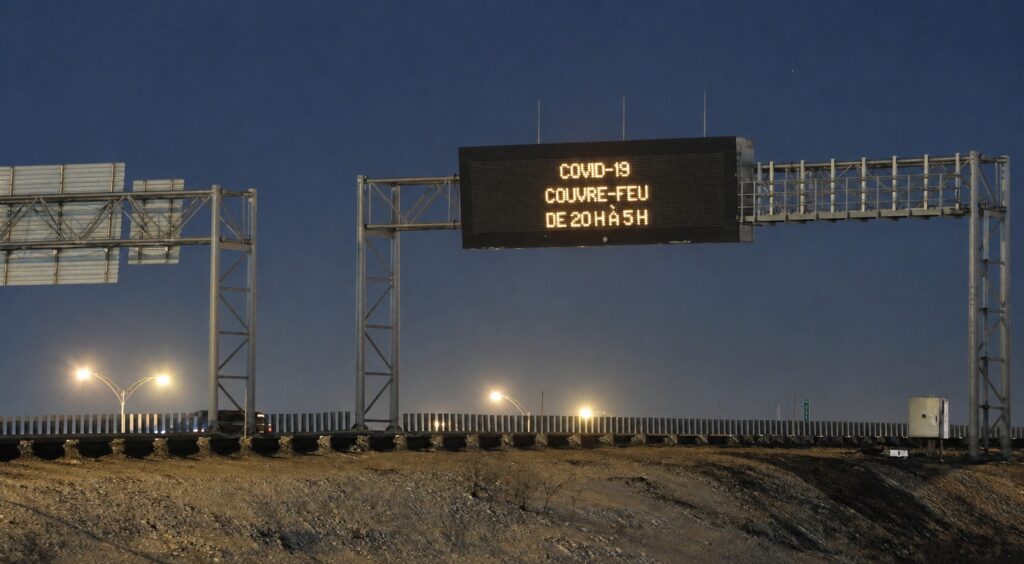 Quebec Covid curfew (Courtesy of Pascal Huot; image enhanced)